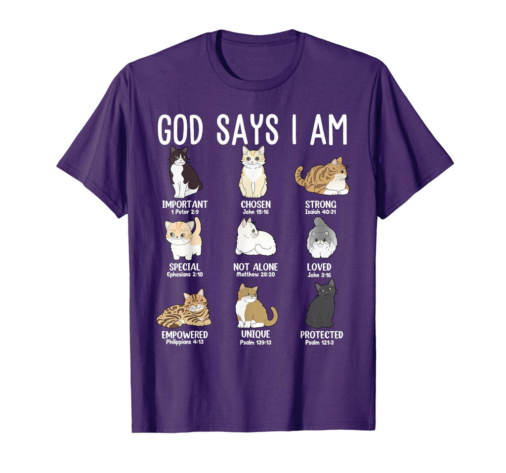 Christian Teen God Say I Am Cat Jesus T-Shirt - Trendy Graphic Unisex - T-Shirt, Sweatshirt, Hoodie