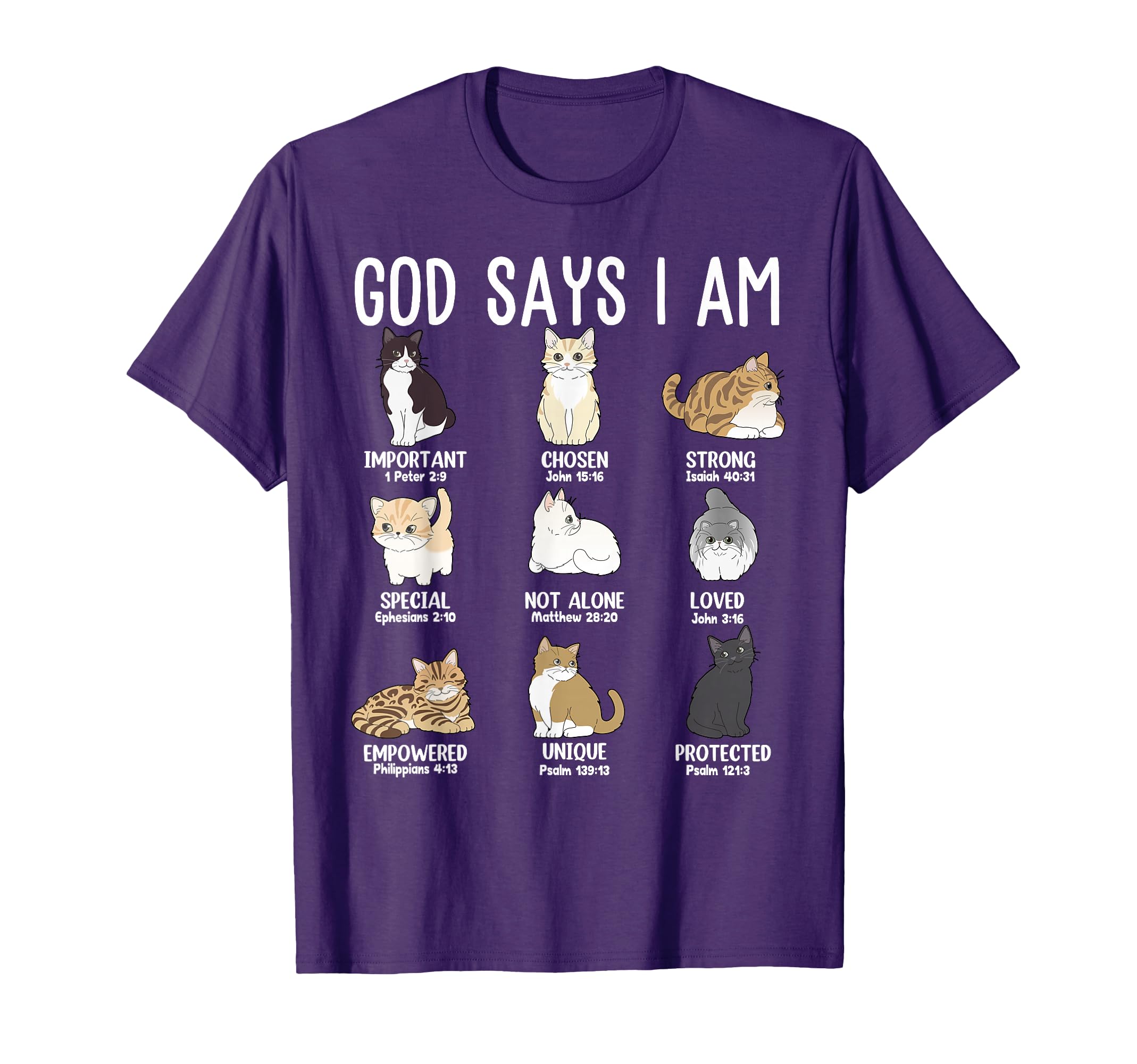 Christian Teen God Say I Am Cat Jesus T-Shirt - Trendy Graphic Unisex - T-Shirt, Sweatshirt, Hoodie