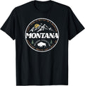 Montana Retro Vintage Mountain Outdoors State Graphic - Adult & Kids T-Shirts, Sweatshirts & Hoodies apparel design preview 1