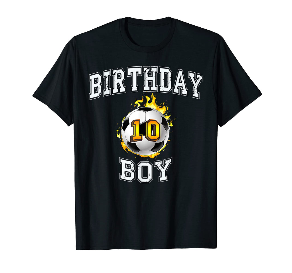 10Th Birthday Soccer 10 Years Old T-Shirt - Minimalist Print for Adults - T-Shirt, Sweatshirt, Hoodie