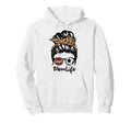 Mom Life Messy Bun Hair Funny Soccer Hoodie - Streetwear Style Unisex - T-Shirt, Sweatshirt, Hoodie
