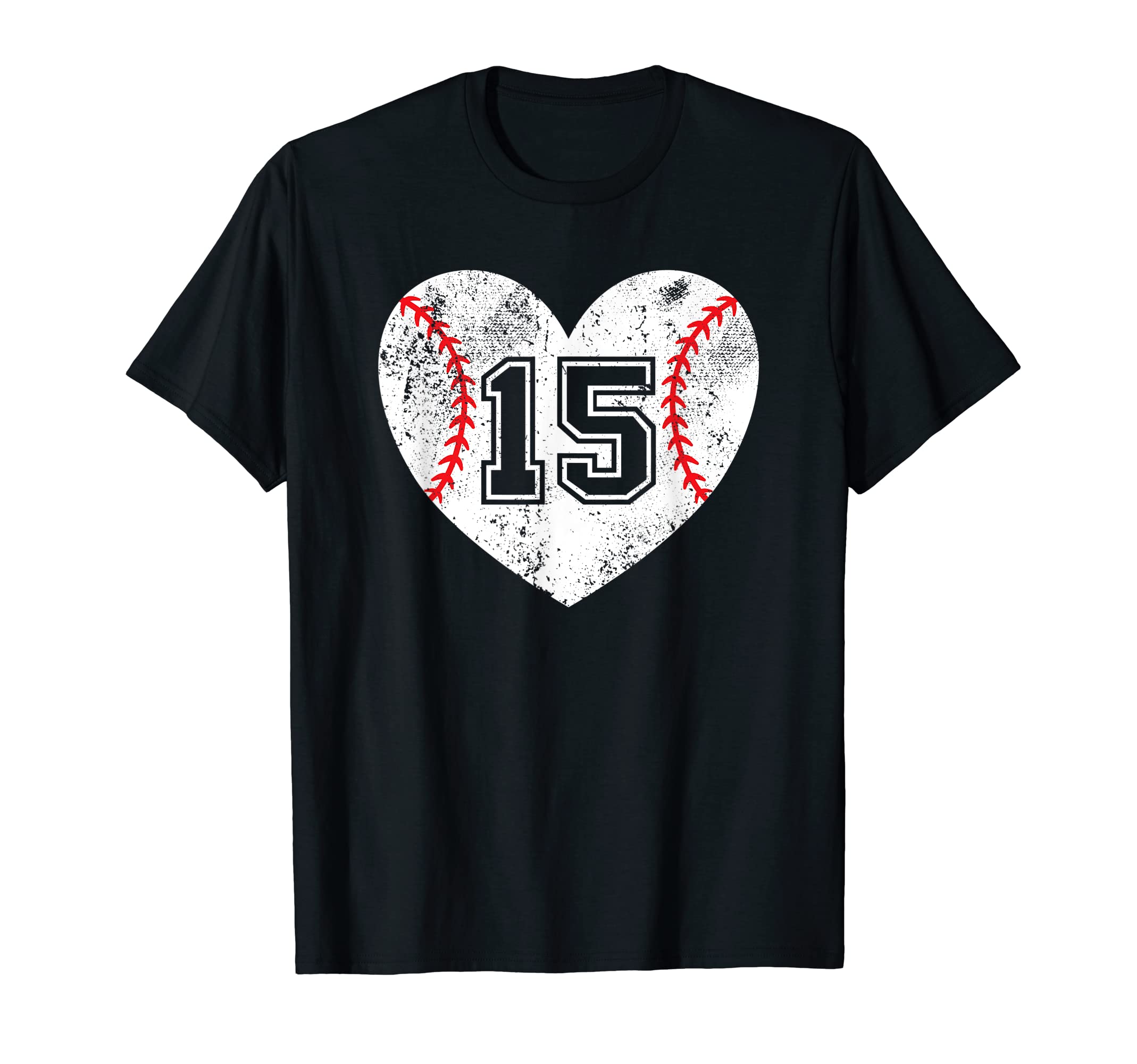 Baseball Heart Player 15 Baseball Mom T-Shirt - Graphic Print for Adults - T-Shirt, Sweatshirt, Hoodie