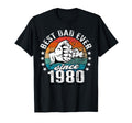 Best Dad World No Joke Dad Since 1980 T-Shirt - Aesthetic Graphic Men Women - T-Shirt, Sweatshirt, Hoodie