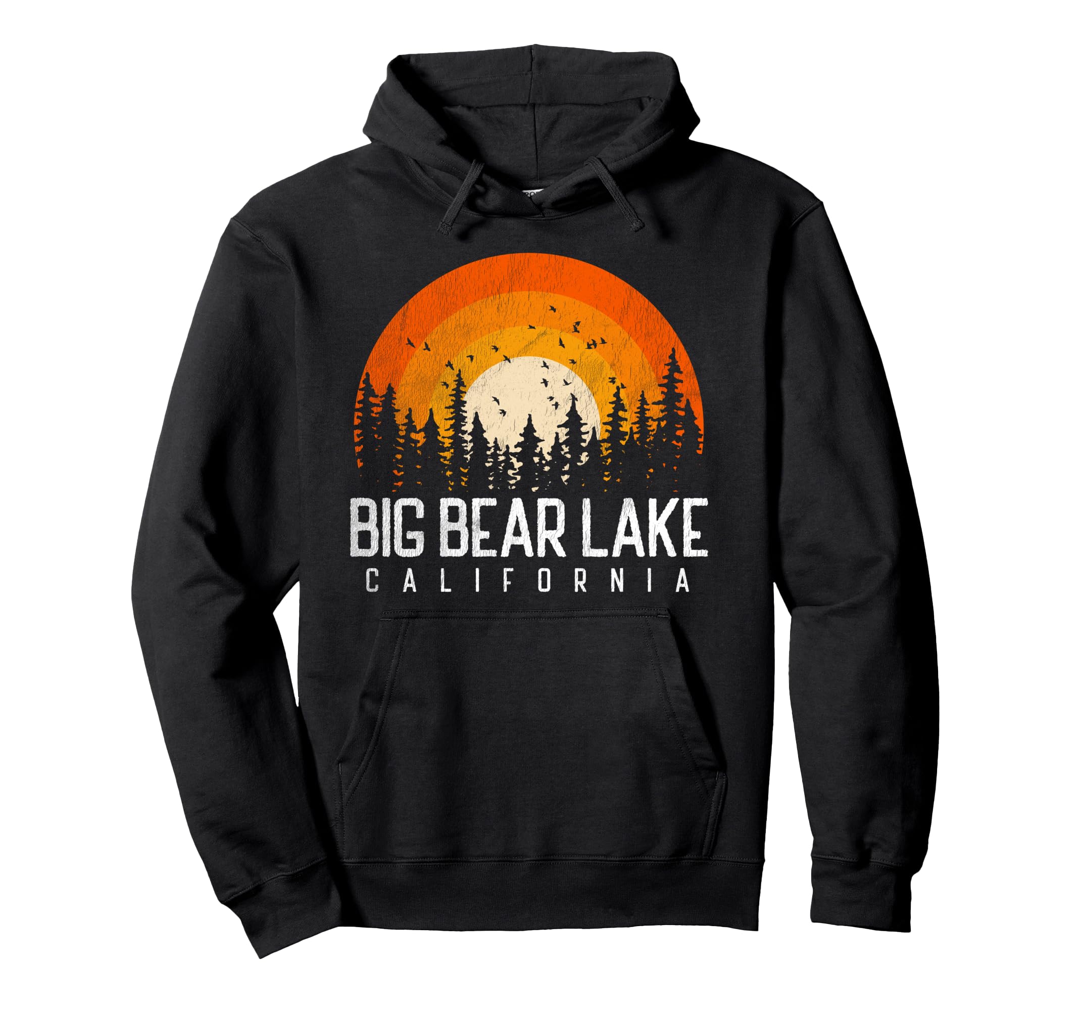 Big Bear Lake California Ca 70S 80S Hoodie - Minimalist Print Men Women - T-Shirt, Sweatshirt, Hoodie