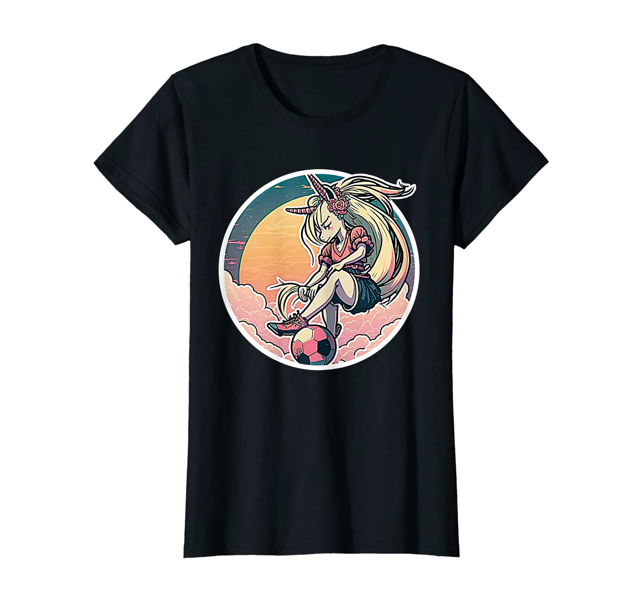 Soccer Anime Manga Unicorn Soccer T-Shirt - Custom Art Print for Adults - T-Shirt, Sweatshirt, Hoodie