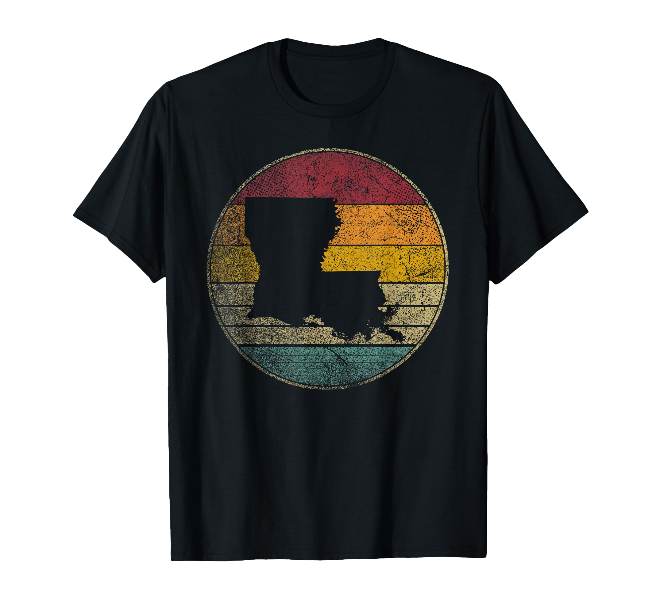 Louisiana Distressed 70S 80S 90S T-Shirt - Fun Novelty Design for Adults - T-Shirt, Sweatshirt, Hoodie