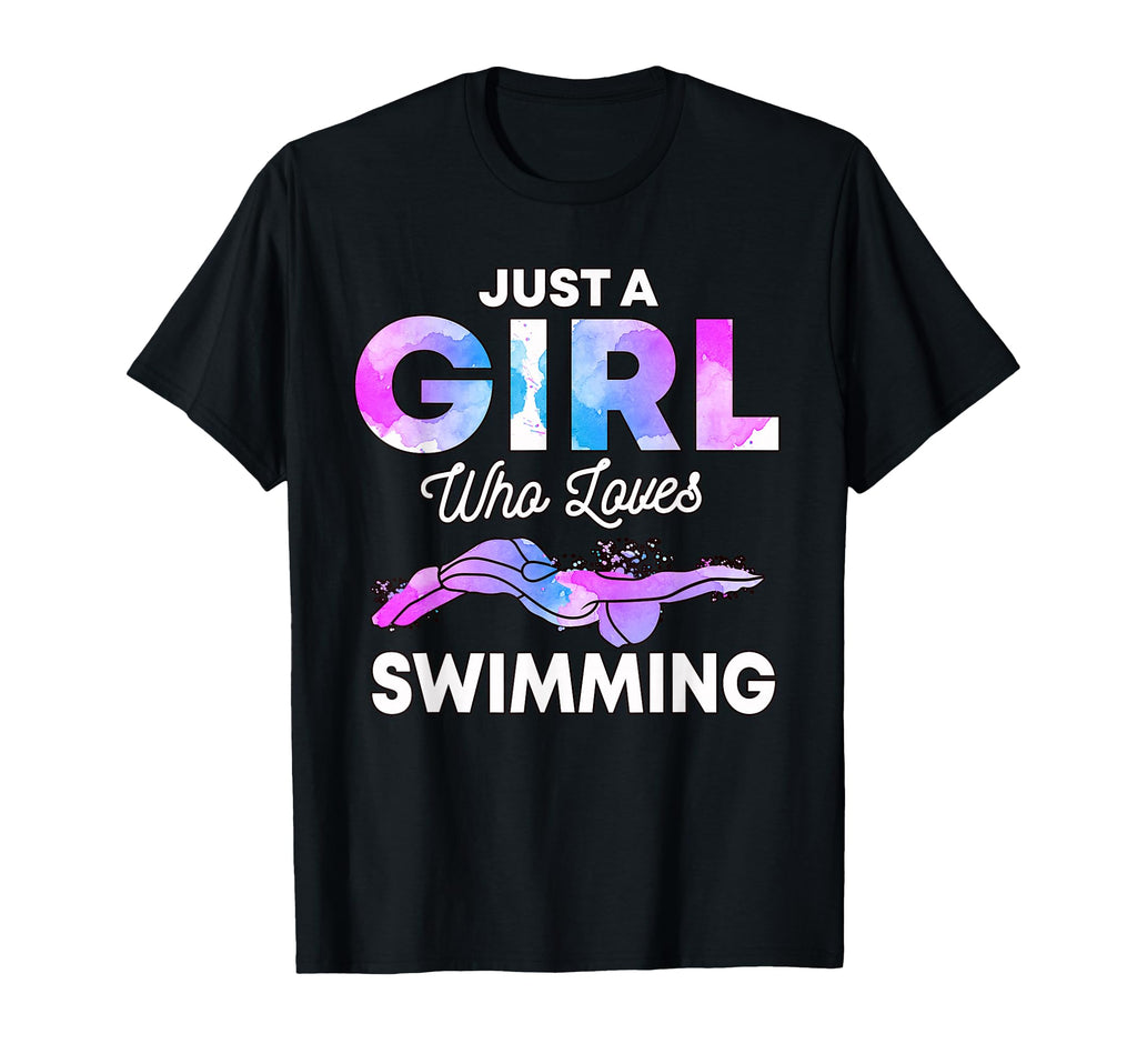 Just Who Loves Swimming Swim Swimmer T-Shirt - Graphic Print Men Women - T-Shirt, Sweatshirt, Hoodie