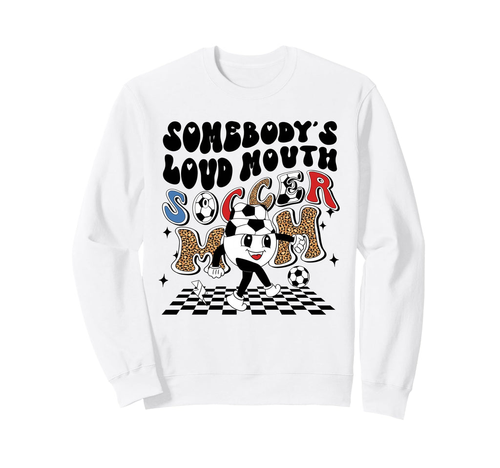 Soccer Mom Leopard Ball Sweatshirt - Minimalist Print for Adults - T-Shirt, Sweatshirt, Hoodie