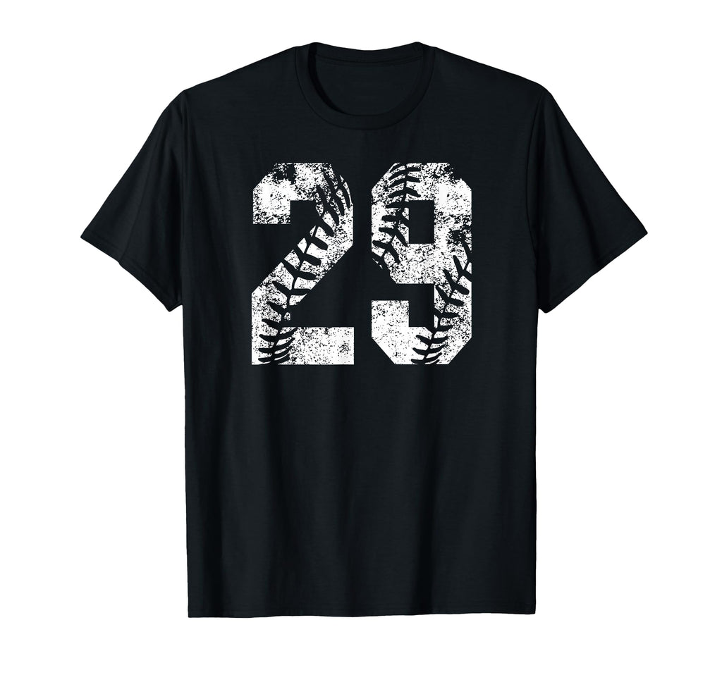 White Baseball Number 29 Jersey T-Shirt - Custom Art Print for Adults - T-Shirt, Sweatshirt, Hoodie