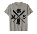 Ms Usa State Baseball Player Mississippi T-Shirt - Graphic Print Men Women - T-Shirt, Sweatshirt, Hoodie