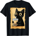 Kawaii Cat Driking Bubble Tea Cute Anime Kitty Slice - Adult & Kids T-Shirts, Sweatshirts & Hoodies apparel design preview 1