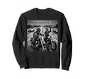 Pug Biker Funny Costume Meme Dad Sweatshirt - Custom Art Print for Adults - T-Shirt, Sweatshirt, Hoodie