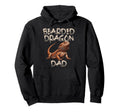Bearded Dragon Dad Funny Fathers Day Hoodie - Custom Art Print Men Women - T-Shirt, Sweatshirt, Hoodie