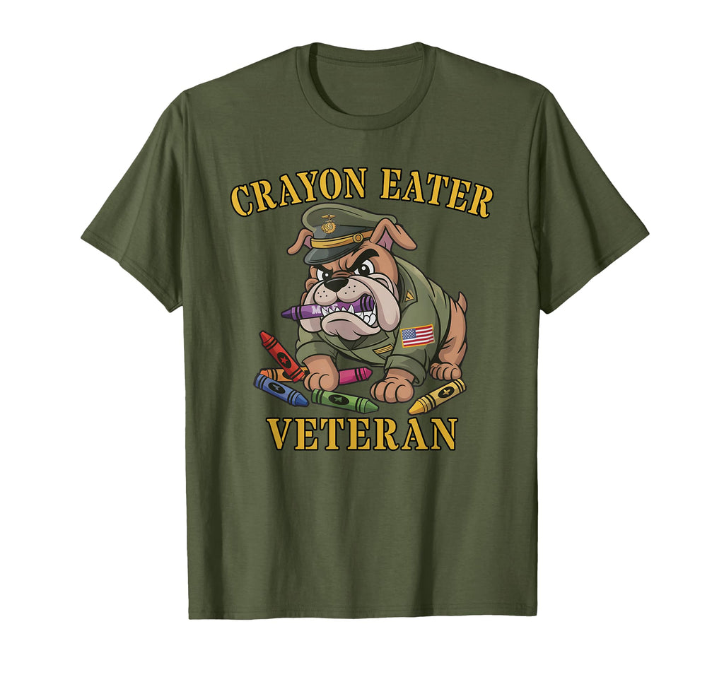 Funny Crayon Eater Veteran Grandpa T-Shirt - Graphic Print for Adults - T-Shirt, Sweatshirt, Hoodie