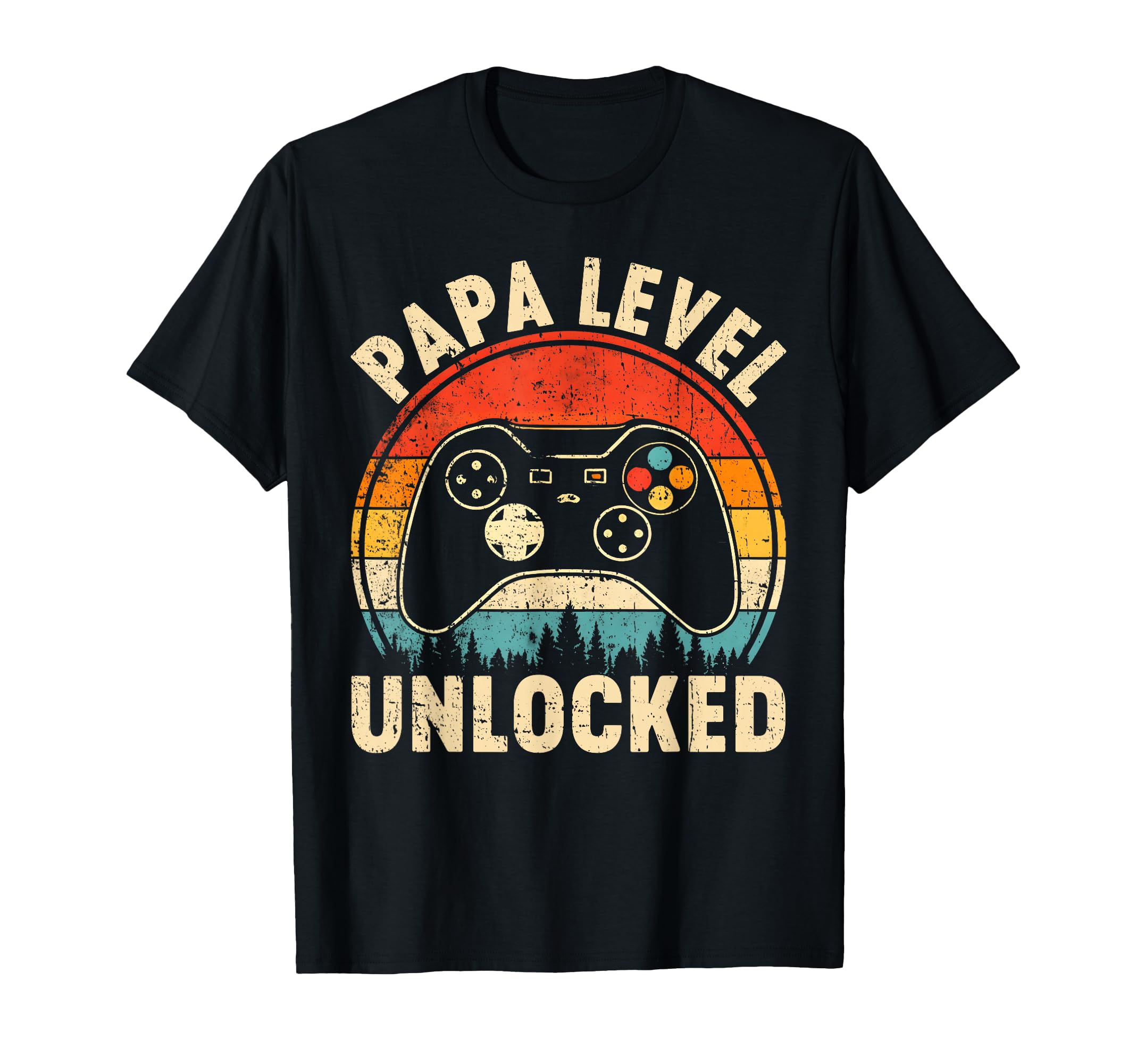 Papa Level Unlocked Fathers Day T-Shirt - Custom Art Print for Adults - T-Shirt, Sweatshirt, Hoodie