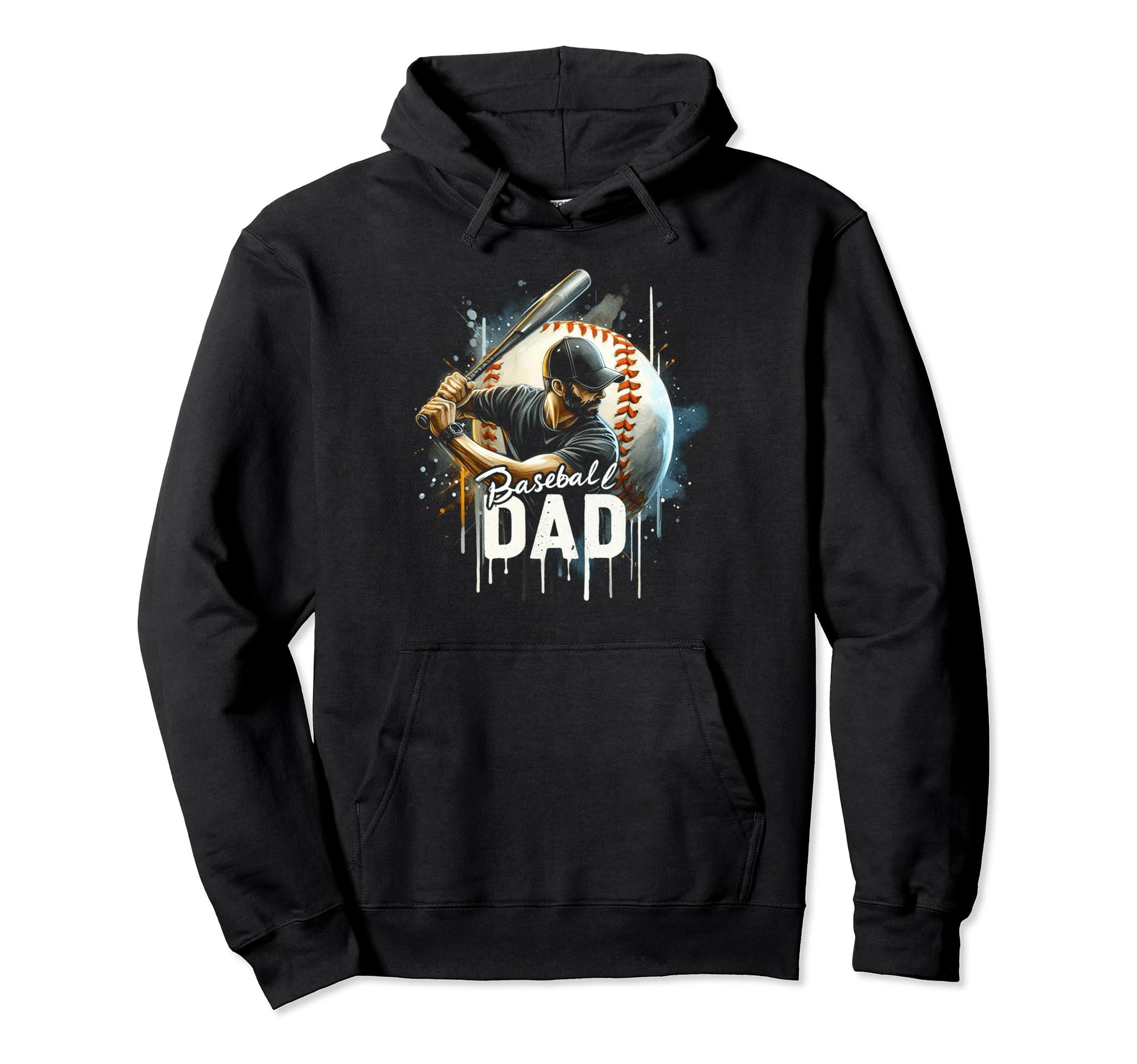 Baseball Dad Fathers Day Hoodie - Custom Art Print Unisex - T-Shirt, Sweatshirt, Hoodie