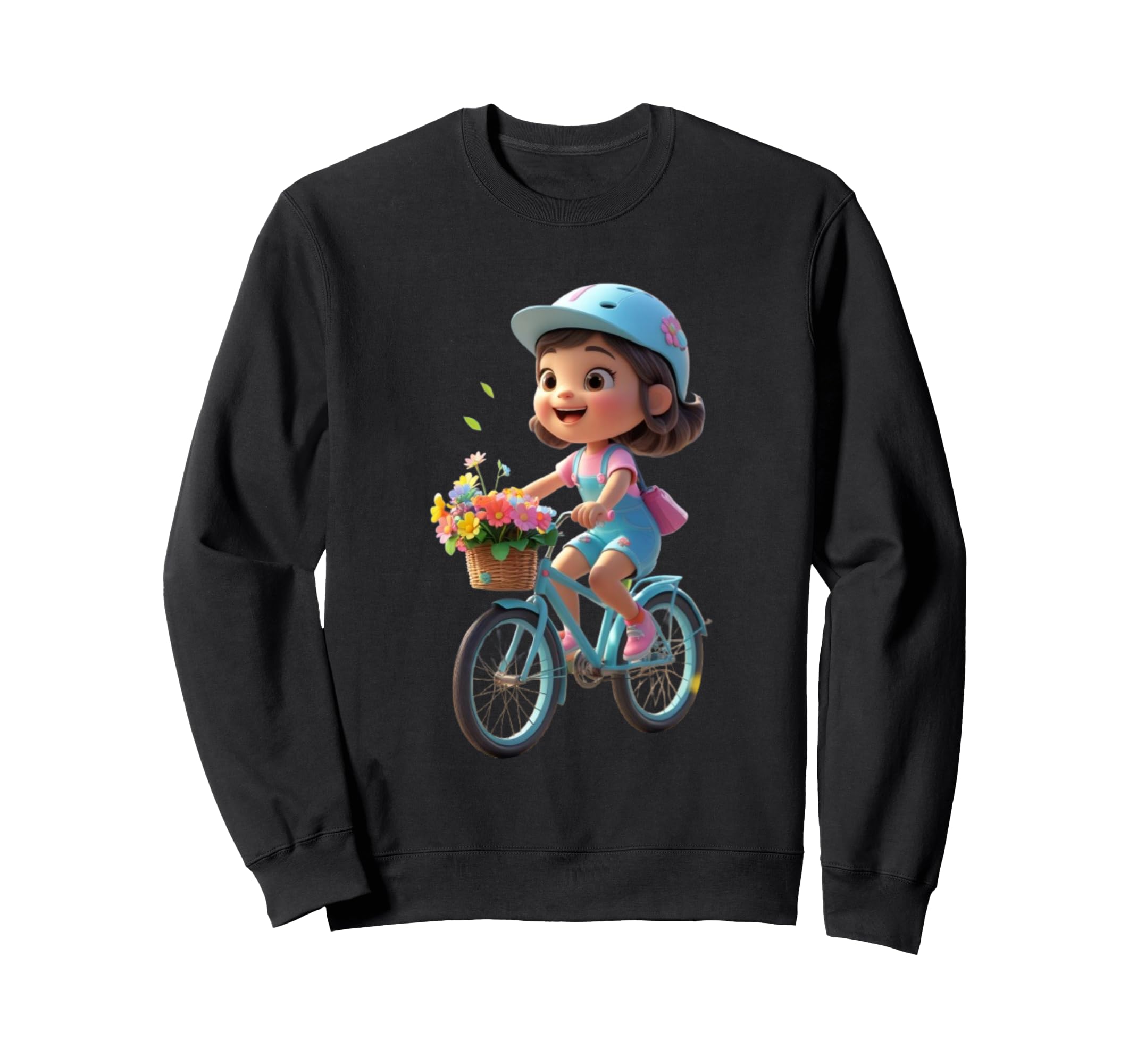 Flower Bicycle Funny Sweatshirt - Custom Art Print Unisex - T-Shirt, Sweatshirt, Hoodie