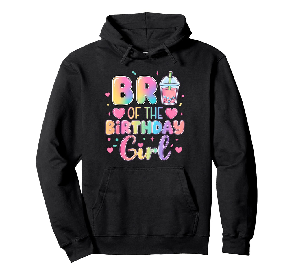 Bro Birthday Bubble Boba Milk Tea Party Hoodie - Minimalist Print Unisex - T-Shirt, Sweatshirt, Hoodie