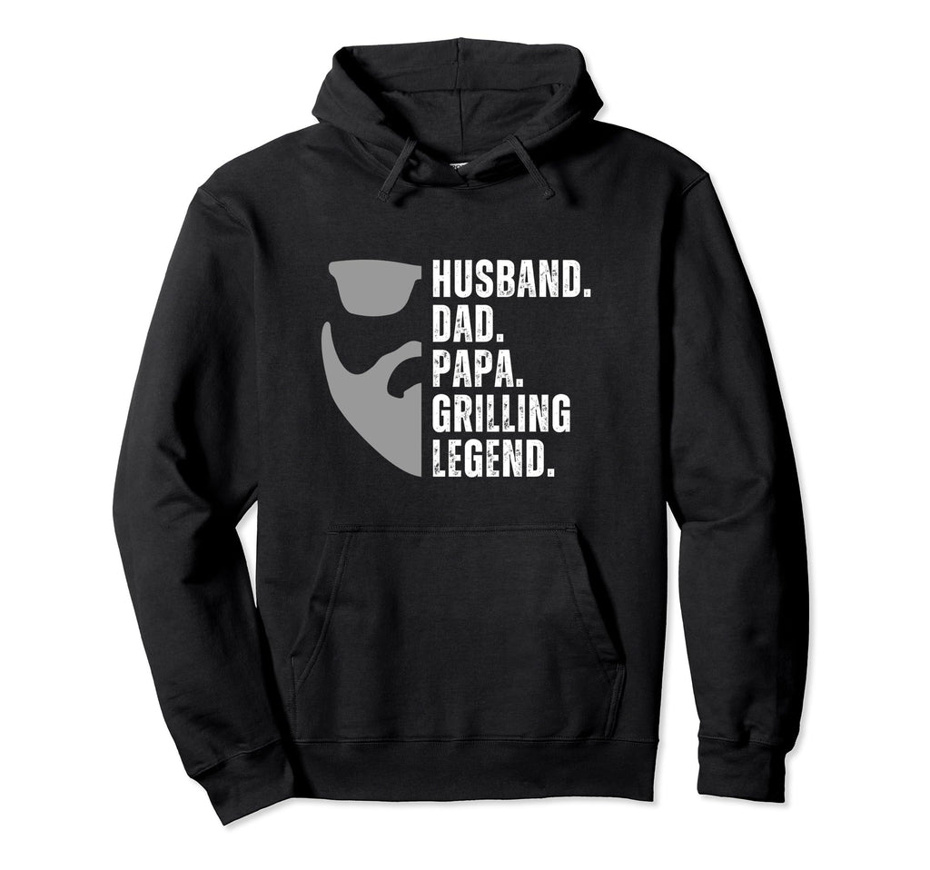 Husband Dad Papa Grilling Legend Hoodie - Fun Novelty Design for Adults - T-Shirt, Sweatshirt, Hoodie