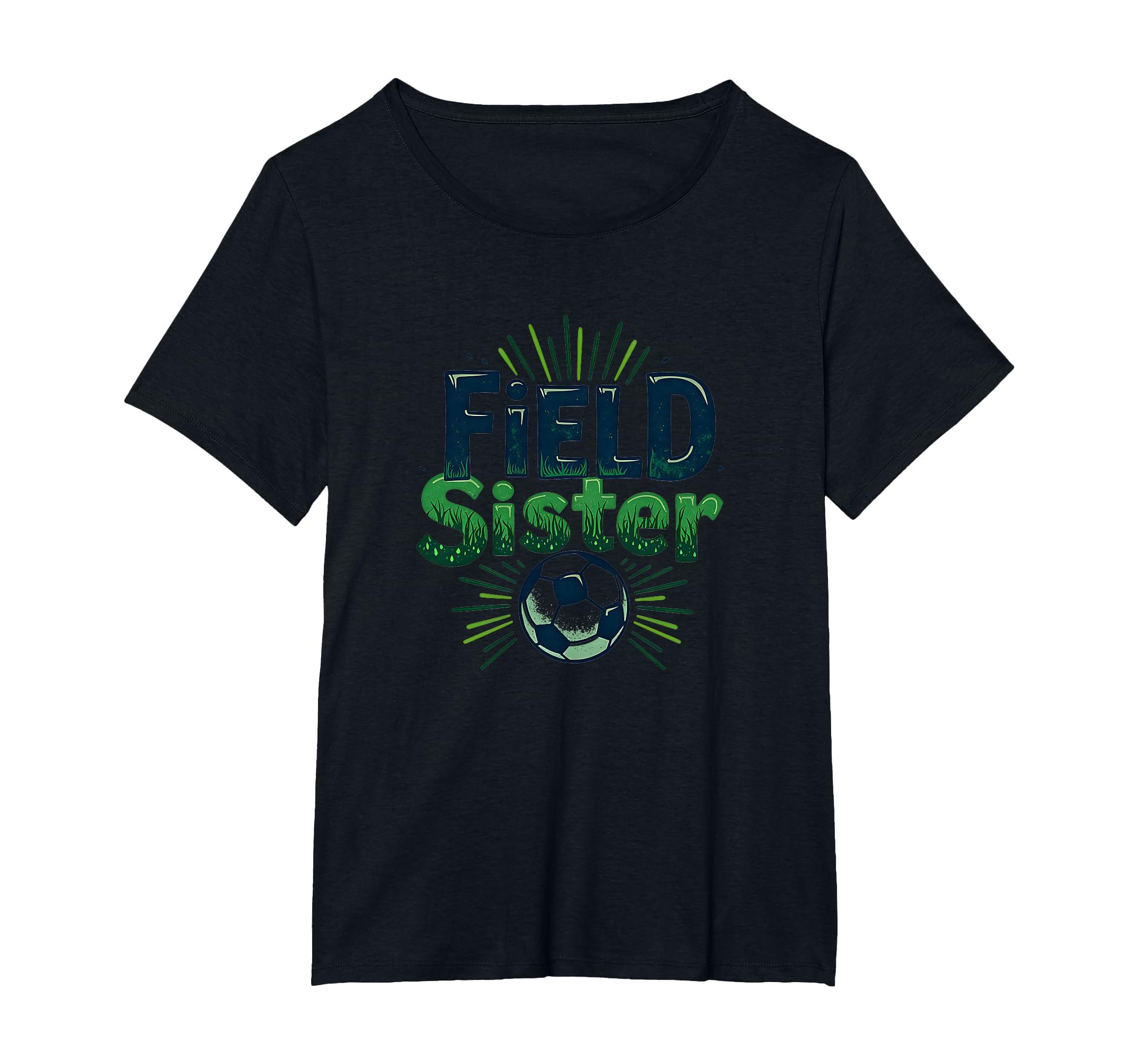 Field Sister Soccer Sibling Pride T-Shirt - Trendy Graphic for Adults - T-Shirt, Sweatshirt, Hoodie