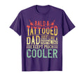 Bald Tattooed Dad Funny Fathers Day T-Shirt - Custom Art Print Men Women - T-Shirt, Sweatshirt, Hoodie