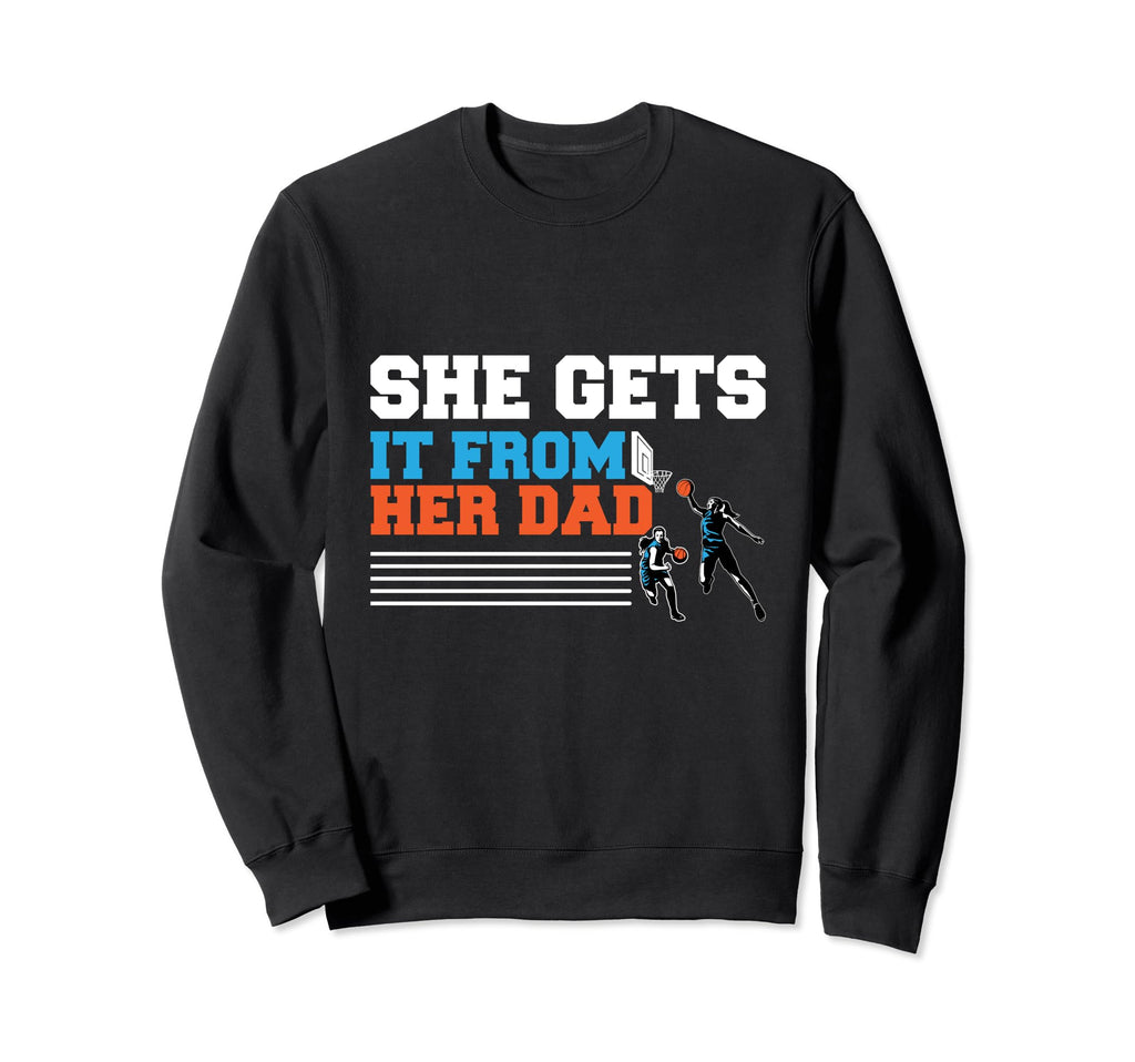 Womens Basketball Dad Coach Sweatshirt - Custom Art Print Unisex - T-Shirt, Sweatshirt, Hoodie