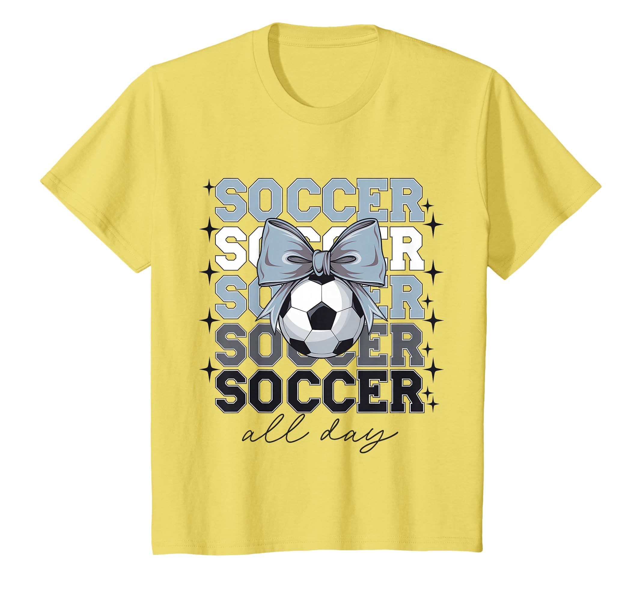 Groovy Soccer Coquette Bow Soccer All Day T-Shirt - Graphic Print Men Women - T-Shirt, Sweatshirt, Hoodie