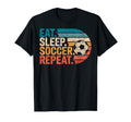 Eat Sleep Soccer Repet Goalie Player T-Shirt - Unique Graphic for Adults - T-Shirt, Sweatshirt, Hoodie