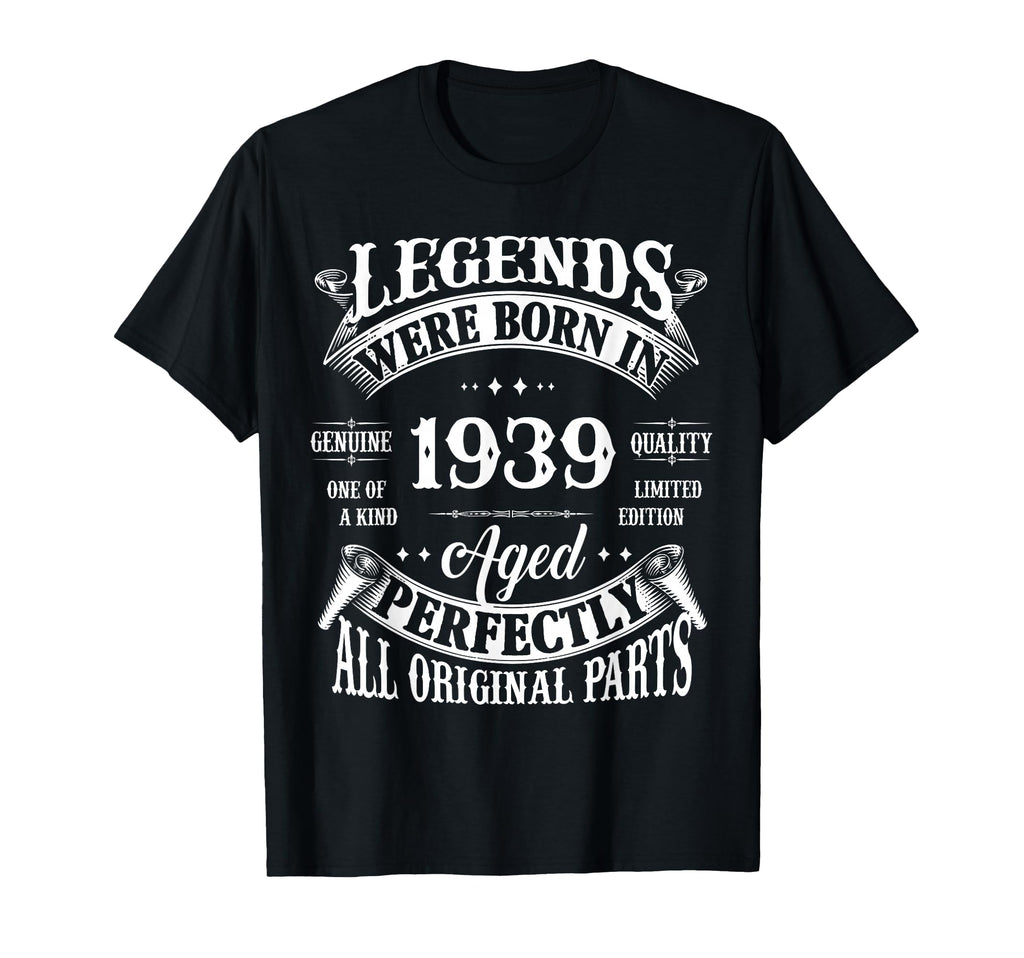 87Th Birthday Gift Legends Born 1939 T-Shirt - Minimalist Print Men Women - T-Shirt, Sweatshirt, Hoodie