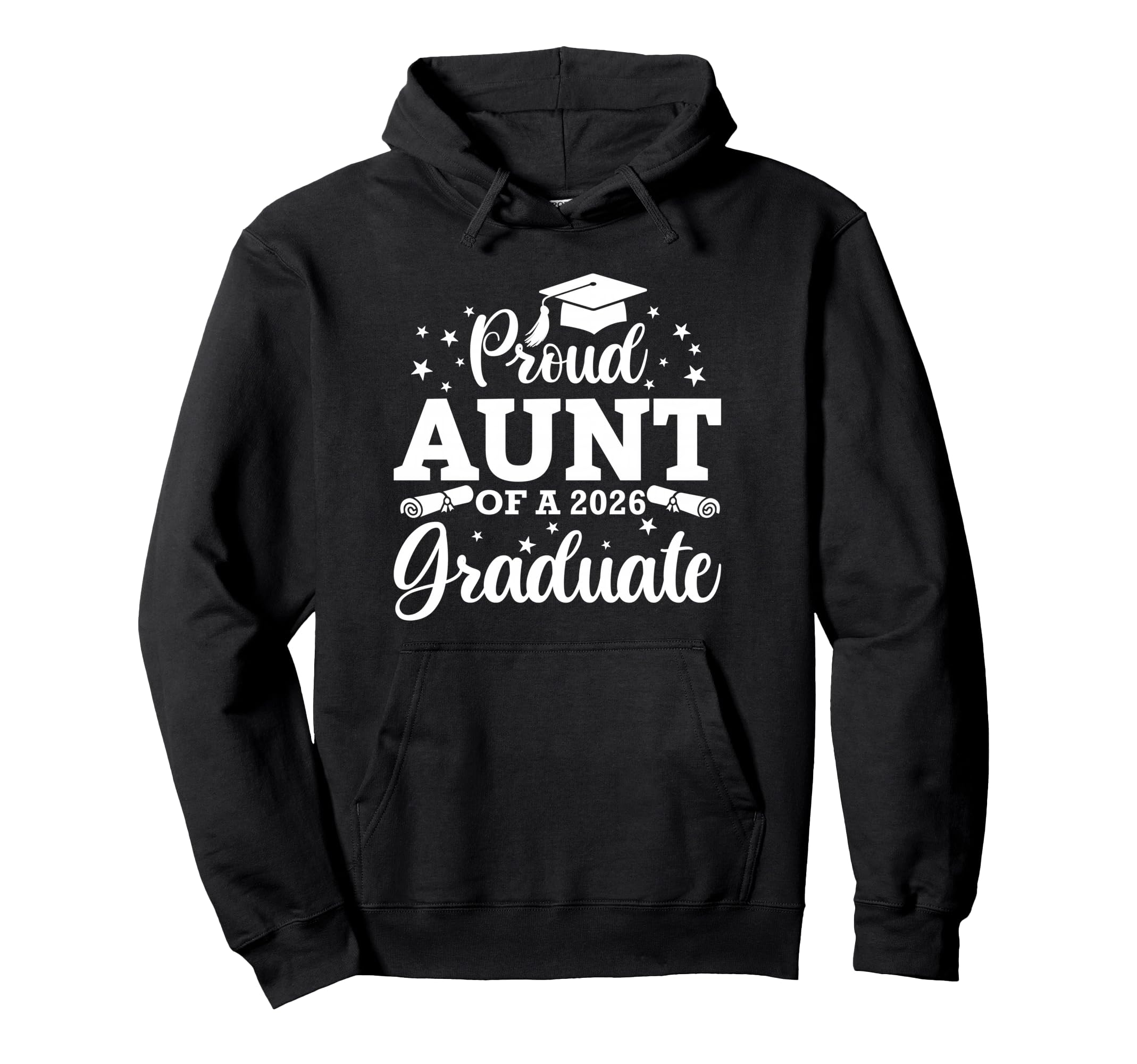 Proud Aunt 2026 Graduate Senior Hoodie - Fun Novelty Design Unisex - T-Shirt, Sweatshirt, Hoodie