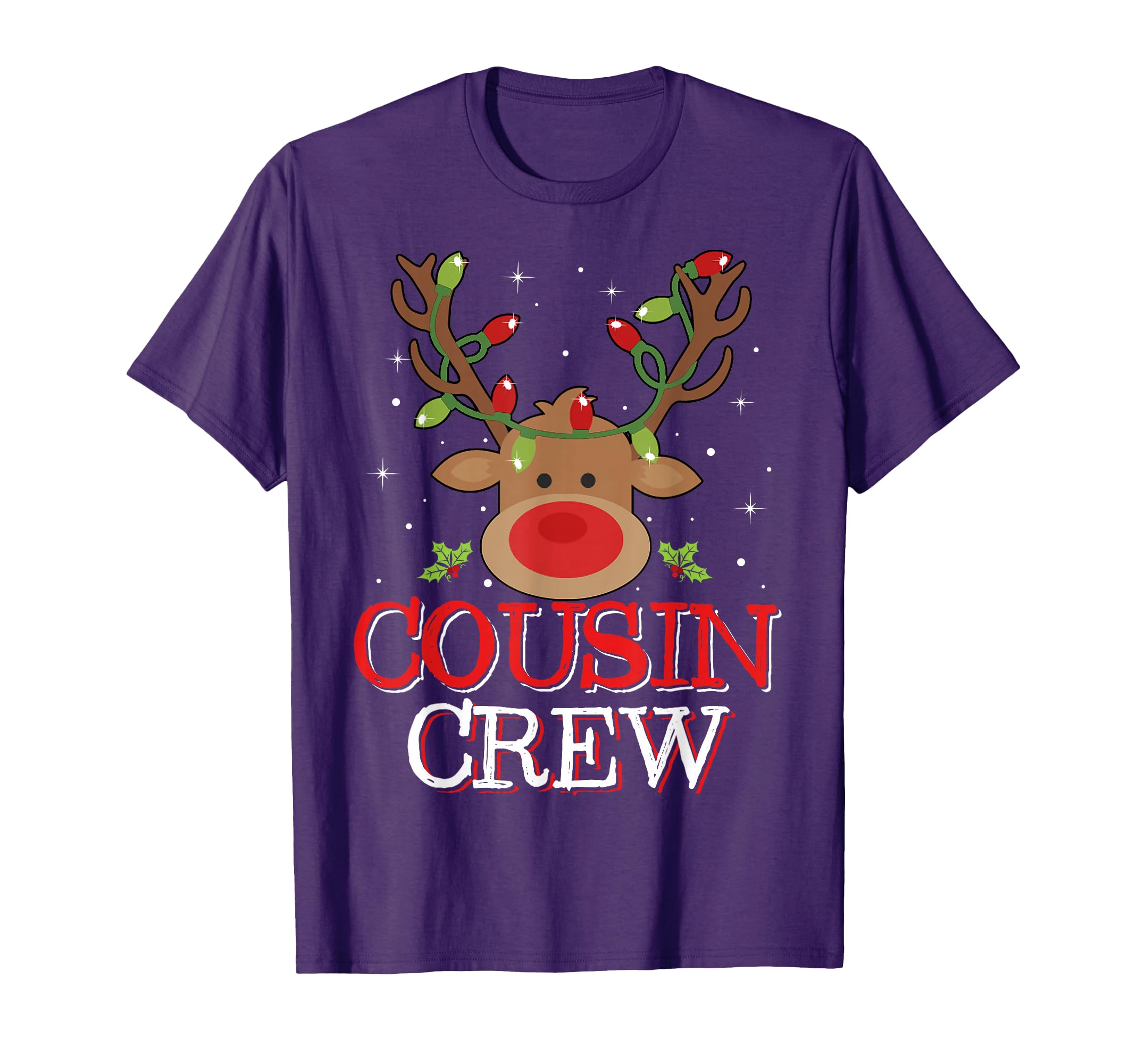 Cousin Crew Funny Reindeer Matching T-Shirt - Custom Art Print Unisex - T-Shirt, Sweatshirt, Hoodie