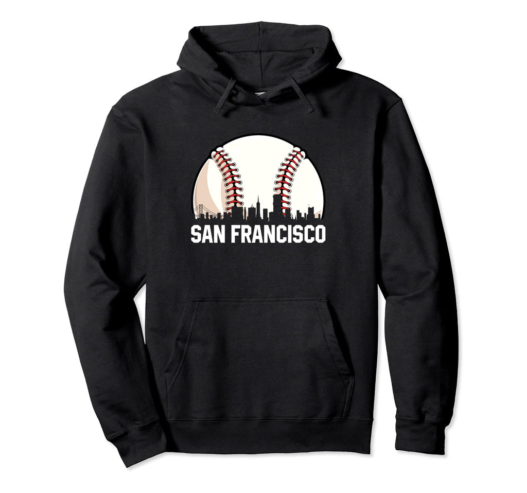 San Francisco Cityscape Dad Baseball Hoodie - Unique Graphic Men Women - T-Shirt, Sweatshirt, Hoodie