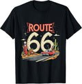 Classic Retro Route 66 Desert Scene with Red Vintage - Adult & Kids T-Shirts, Sweatshirts & Hoodies apparel design preview 1