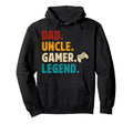 Dad Uncle Gamer Uncle Gaming Uncle Hoodie - Fun Novelty Design for Adults - T-Shirt, Sweatshirt, Hoodie