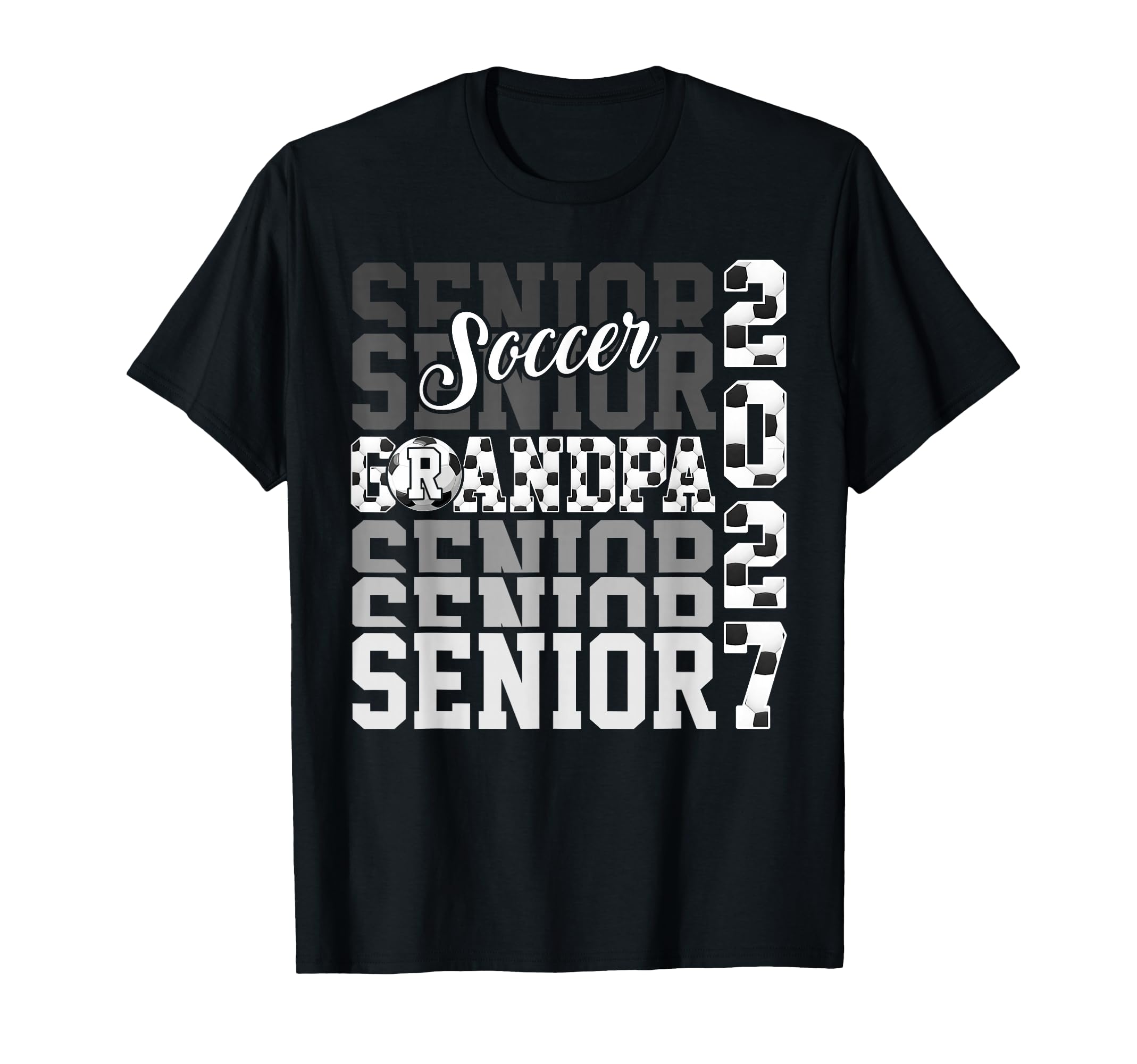 Senior 2027 Soccer Grandpa Proud T-Shirt - Minimalist Print Men Women - T-Shirt, Sweatshirt, Hoodie