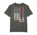 Lacrosse Step Dad Usa Flag T-Shirt - Aesthetic Graphic for Adults - T-Shirt, Sweatshirt, Hoodie