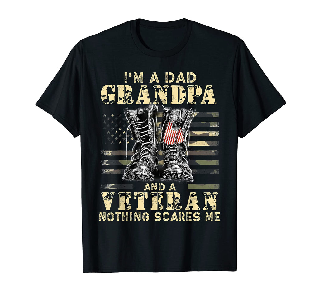 Mens I Am Dad Grandpa And Veteran T-Shirt - Novelty Apparel for Adults - T-Shirt, Sweatshirt, Hoodie