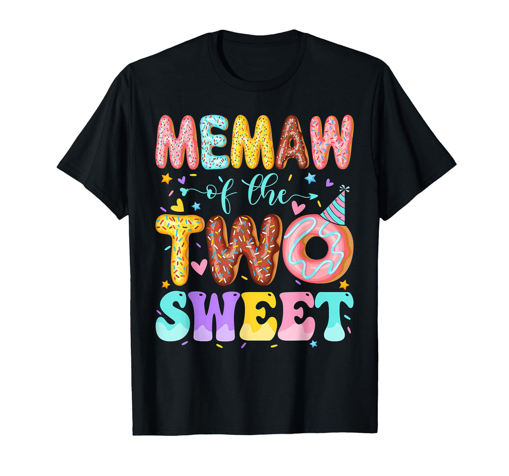 Memaw Two Sweet 2Nd Birthday Donut Bday T-Shirt - Trendy Graphic Men Women - T-Shirt, Sweatshirt, Hoodie