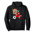 Dabbing Unicorn Switzerland Football Hoodie - Minimalist Print for Adults - T-Shirt, Sweatshirt, Hoodie