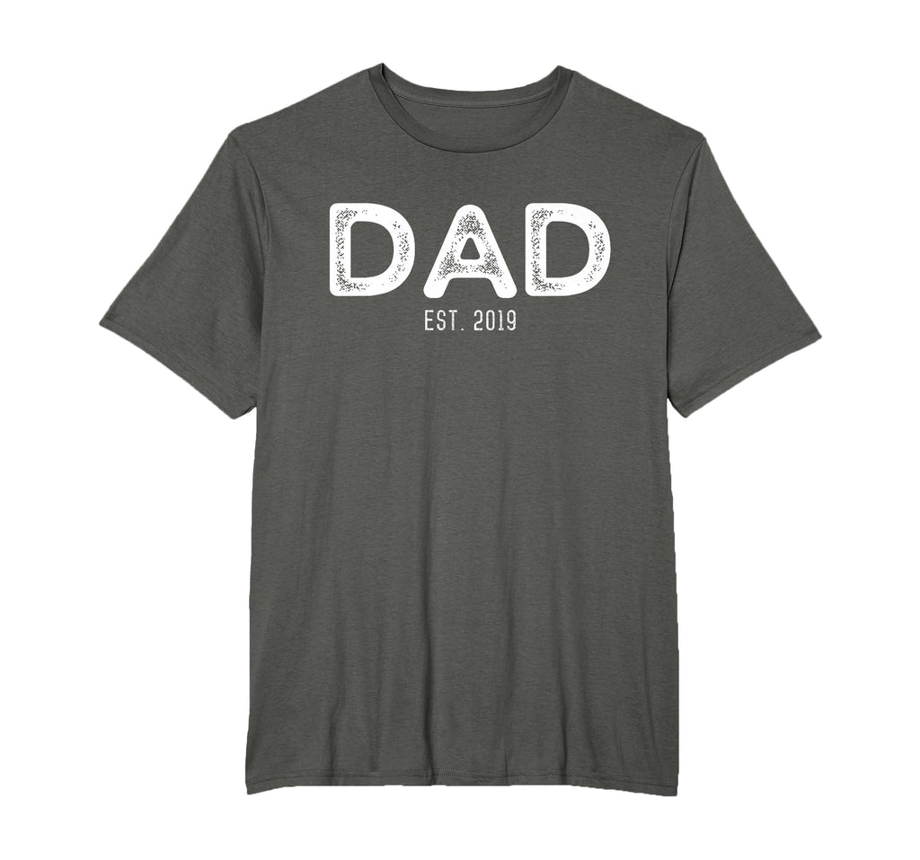 Dad Est 2019 New Dad Gift T-Shirt - Minimalist Print Men Women - T-Shirt, Sweatshirt, Hoodie