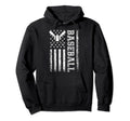 American Flag Baseball Flag Dad Mom Hoodie - Novelty Apparel for Adults - T-Shirt, Sweatshirt, Hoodie