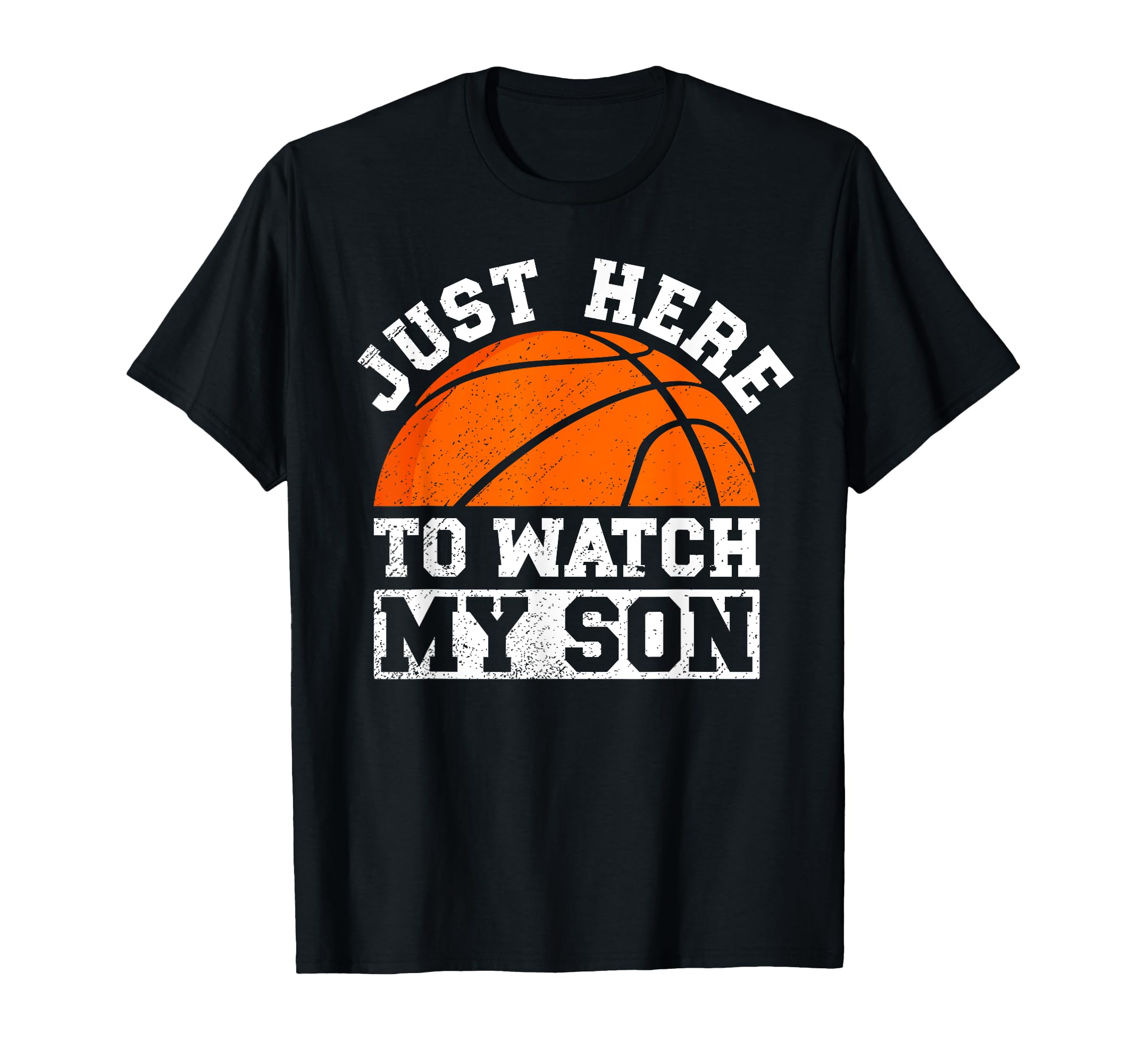 Here To Watch My Son Basketball Dad T-Shirt - Custom Art Print Unisex - T-Shirt, Sweatshirt, Hoodie