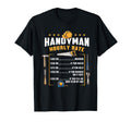 Handyman Hourly Rate Funny Fathers Day T-Shirt - Minimalist Print Unisex - T-Shirt, Sweatshirt, Hoodie