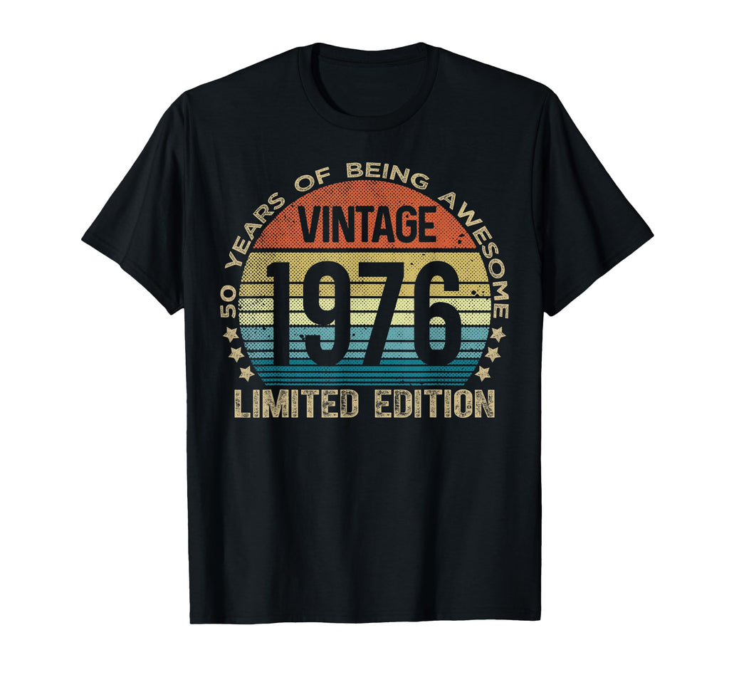 50 Year Old Gifts 1976 50Th Birthday T-Shirt - Aesthetic Graphic for Adults - T-Shirt, Sweatshirt, Hoodie