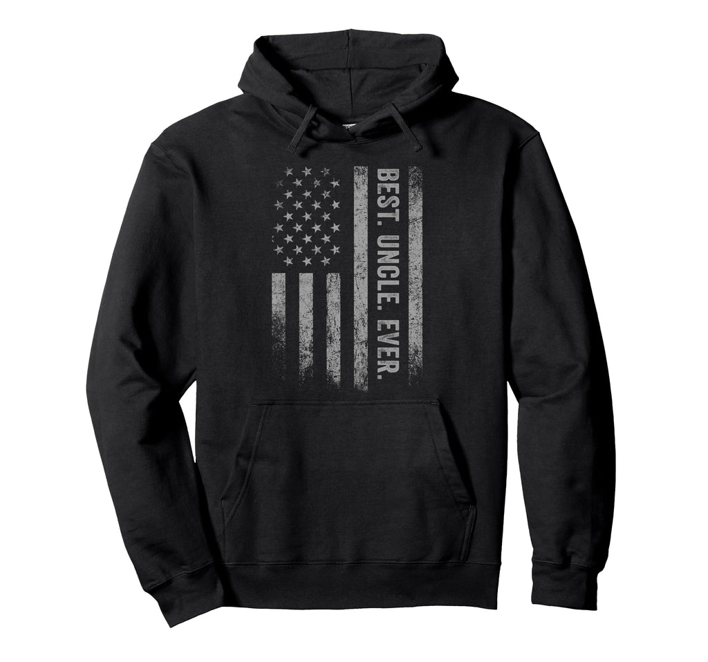 Best Uncle Ever American Flag Patriotic Hoodie - Unique Graphic for Adults - T-Shirt, Sweatshirt, Hoodie