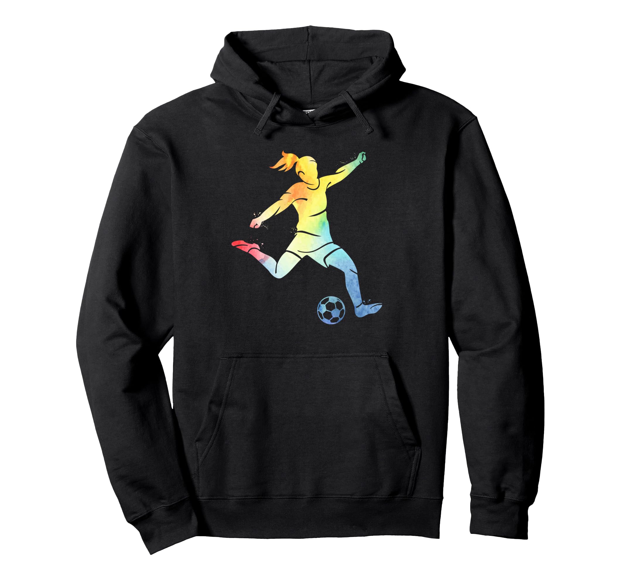 Playing Soccer Kicking Ball Hoodie - Streetwear Style for Adults - T-Shirt, Sweatshirt, Hoodie