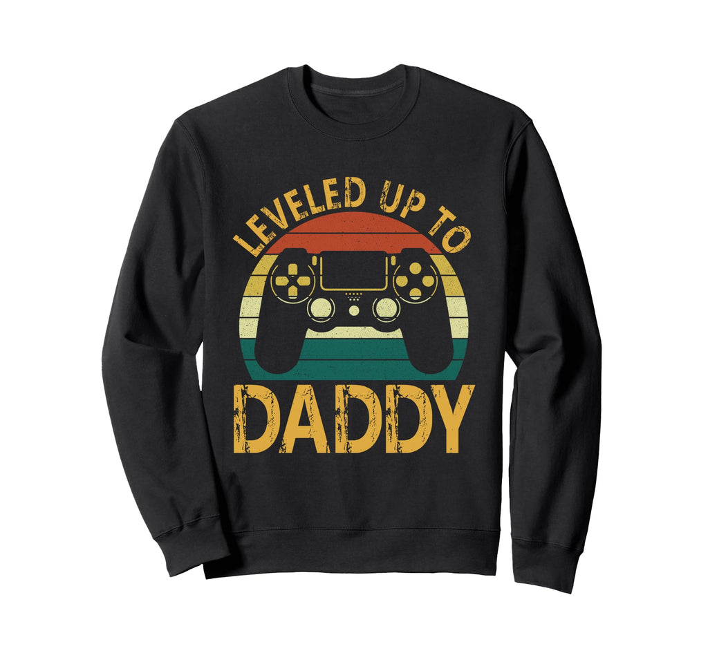 New Dad Fathers Day Leveled Up To Sweatshirt - Custom Art Print Unisex - T-Shirt, Sweatshirt, Hoodie