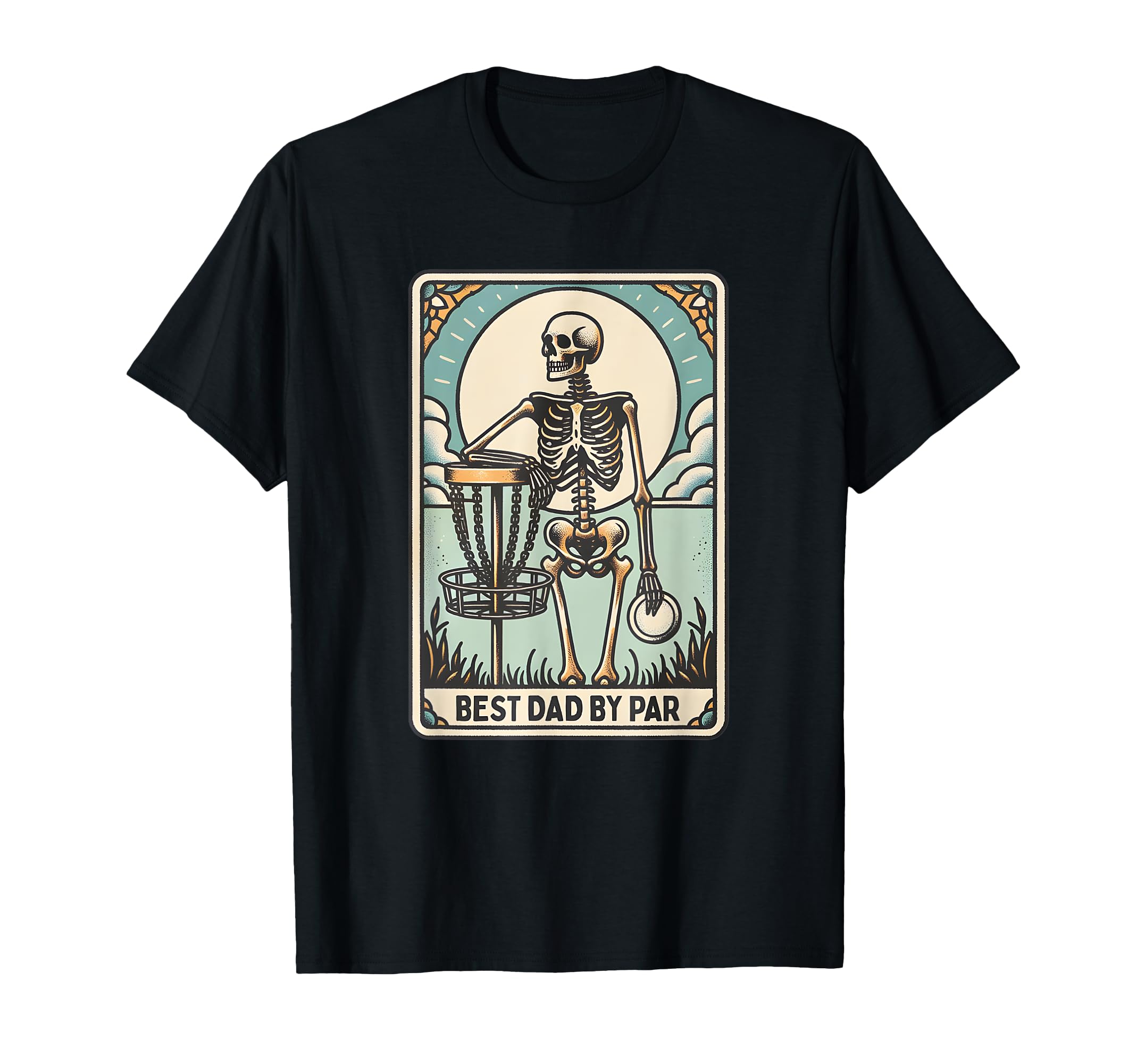 Disc Golf Tarot Card Funny Skeleton T-Shirt - Custom Art Print Men Women - T-Shirt, Sweatshirt, Hoodie