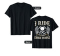 Ride Choke People Biker Wings Skull T-Shirt - Fun Novelty Design Men Women - T-Shirt, Sweatshirt, Hoodie