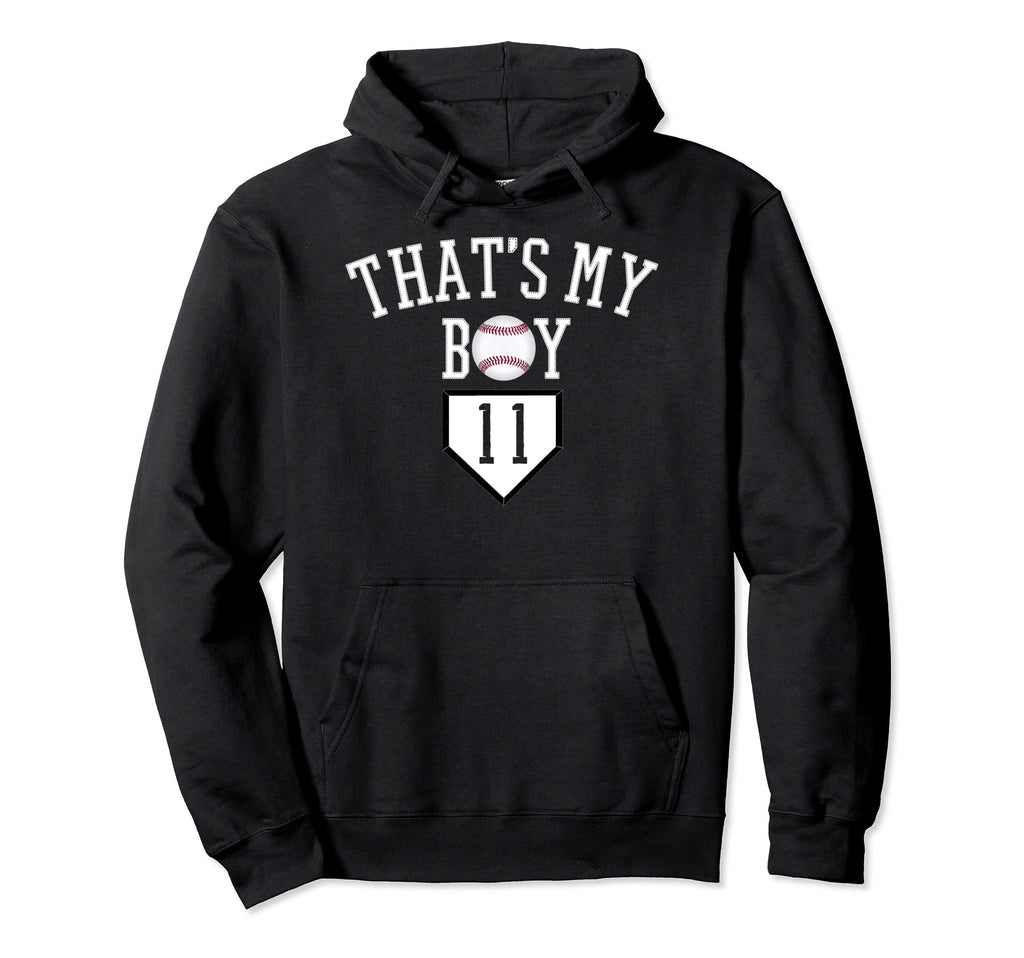 11 Thats My Baseball Number Baseball Mom Dad Hoodie - Trendy Graphic Unisex - T-Shirt, Sweatshirt, Hoodie